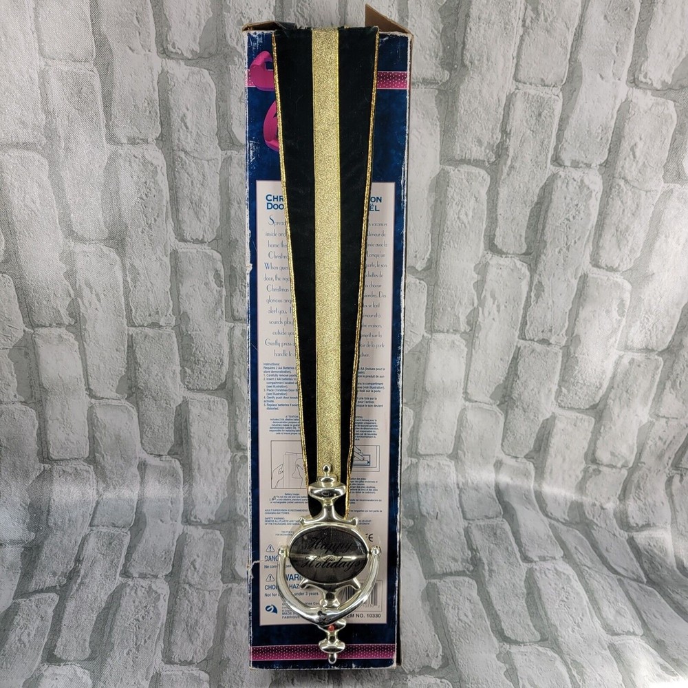VTG 1997 Gemmy Industries Electronic CHRISTMAS Singing Doorbell Door Knocker 28” - Picture 1 of 11